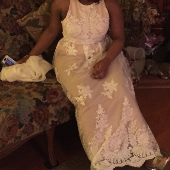 Dresses Nude Sheer Overlay Gown Poshmark